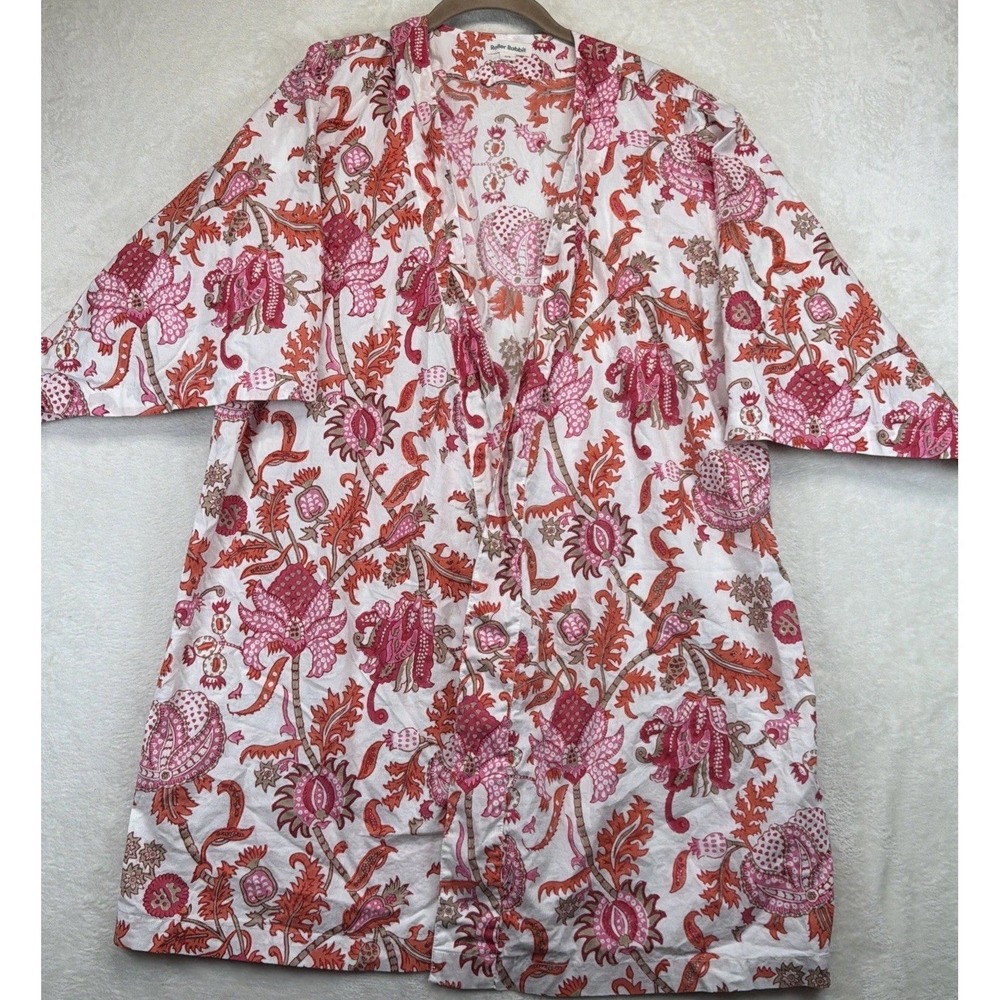 Roller Rabbit Amanda Kimono Womens One Size Cotton Floral Beach Cover Up Resort